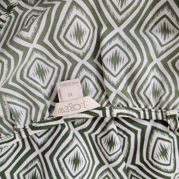 J Crew Green Boho Short Romper - Picture 4 of 4